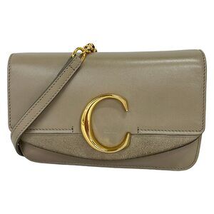 Chloé C Shoulder Bag Leather Suede